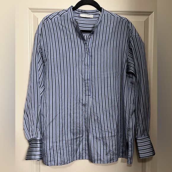 Vince Striped 100% Silk Tunic - Size S - Picture 3 of 12